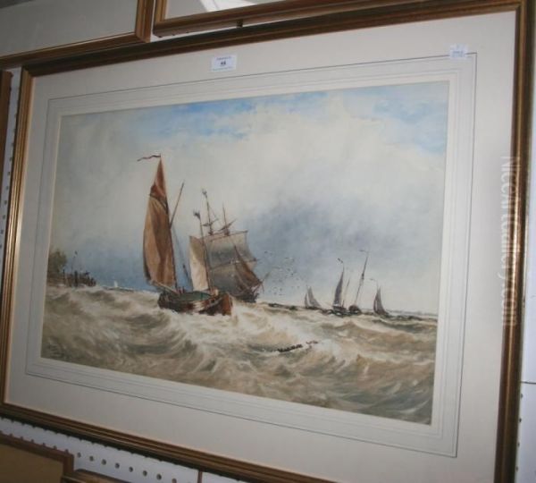 On The Medway Oil Painting by Thomas Bush Hardy