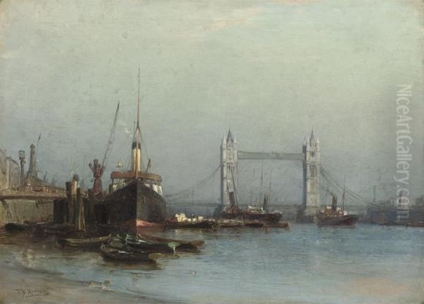 The Pool Of London Oil Painting by Thomas Bush Hardy