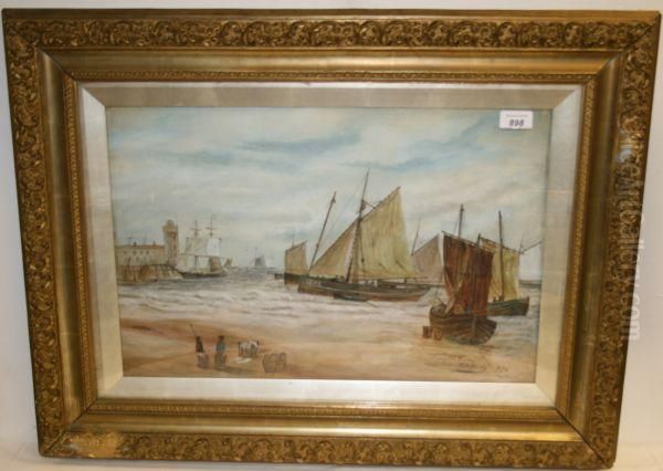 Shipping Scenes Oil Painting by Thomas Bush Hardy