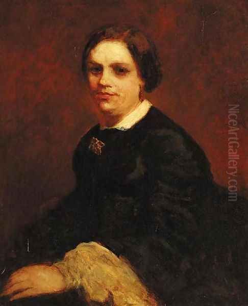 Portrait of Mademoiselle Millau Oil Painting by Adolphe Joseph Thomas Monticelli