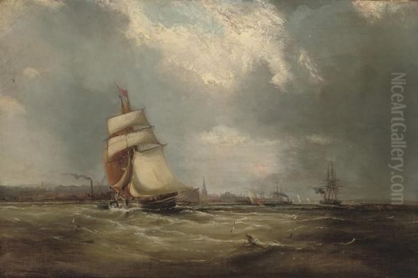 The Mouth Of The Medway Oil Painting by Thomas Bush Hardy