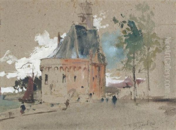 Hoorn Harbour, Holland Oil Painting by Thomas Bush Hardy