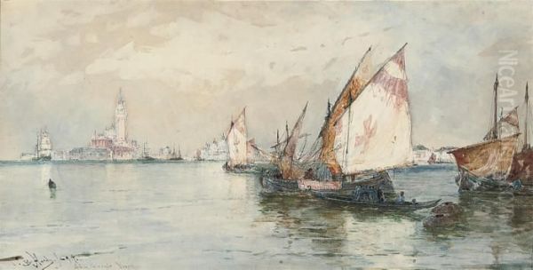 Off San Giorgio, Venice Oil Painting by Thomas Bush Hardy