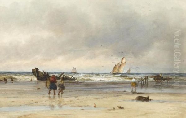 Calais Sands Oil Painting by Thomas Bush Hardy