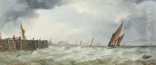 Thames At Greenwich Oil Painting by Thomas Bush Hardy