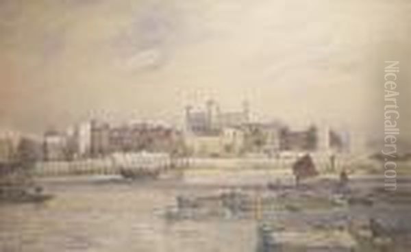 Her Majesty's Tower Oil Painting by Thomas Bush Hardy