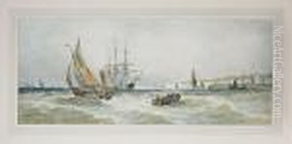 Off Ramsgate Oil Painting by Thomas Bush Hardy