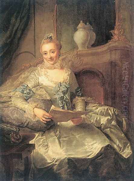 The Wife of Joachim Ulrich Giese 1762-64 Oil Painting by Georg David Matthieu