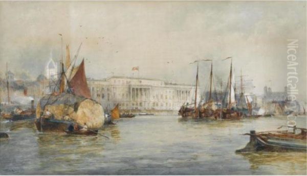 Her Majesty's Customs, London Oil Painting by Thomas Bush Hardy