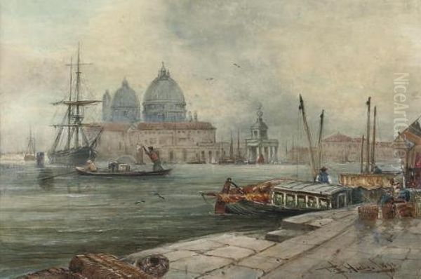 On The Waterfront, Venice Oil Painting by Thomas Bush Hardy