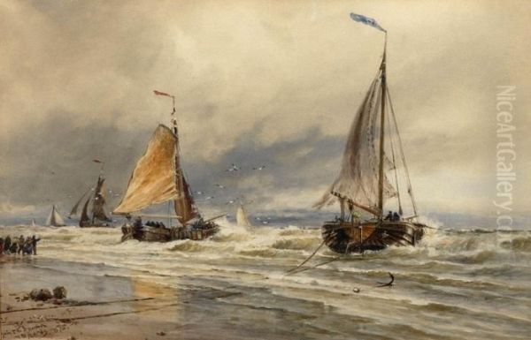 Going To The Doggerbank Oil Painting by Thomas Bush Hardy