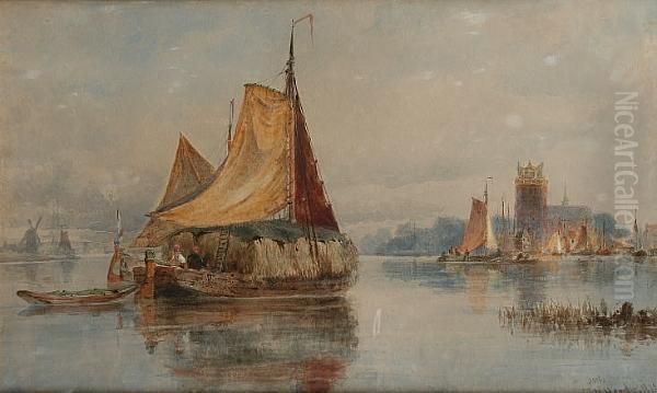 Port, Holland Oil Painting by Thomas Bush Hardy