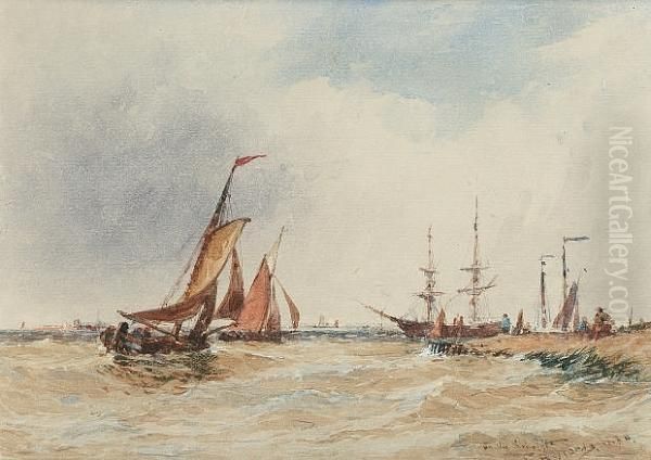 On The Scheldt Oil Painting by Thomas Bush Hardy