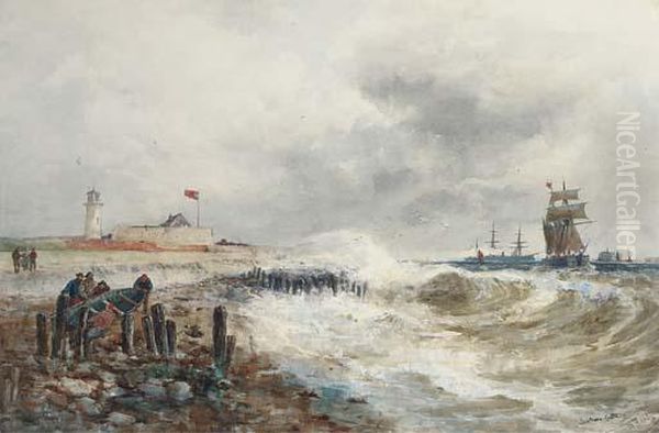 Southsea Castle And Spithead Oil Painting by Thomas Bush Hardy