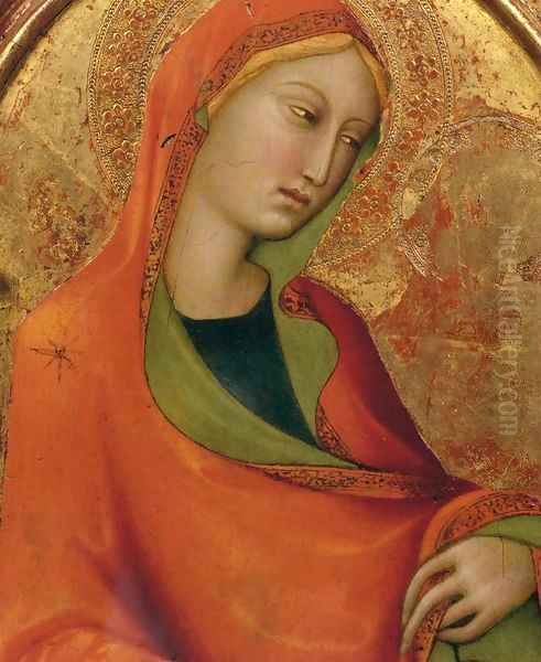 St Mary Magdalen (detail) Oil Painting by Lippo Memmi