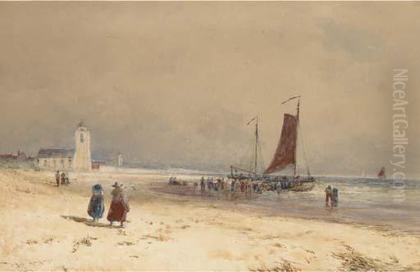 Katwijk-am-zee Oil Painting by Thomas Bush Hardy