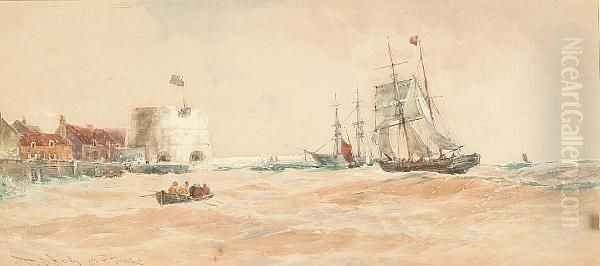 Old Portsmouth Oil Painting by Thomas Bush Hardy