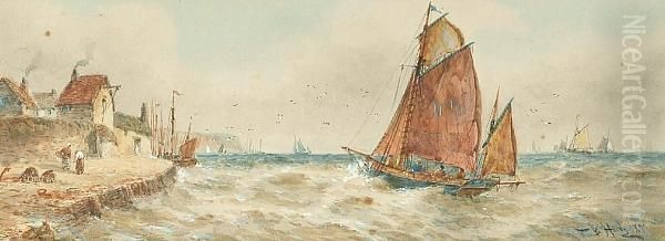 A Brisk Wind Oil Painting by Thomas Bush Hardy