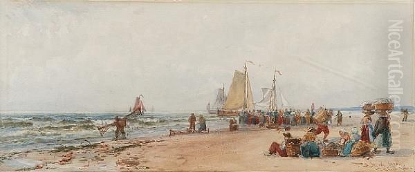 Scheveningen Oil Painting by Thomas Bush Hardy