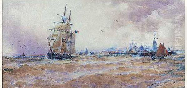 L'entree Du Port Oil Painting by Thomas Bush Hardy