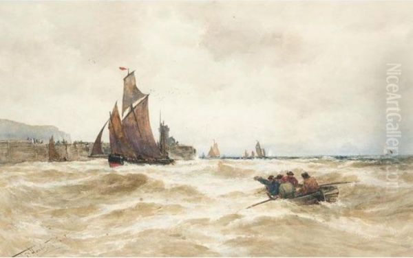 Treport Oil Painting by Thomas Bush Hardy