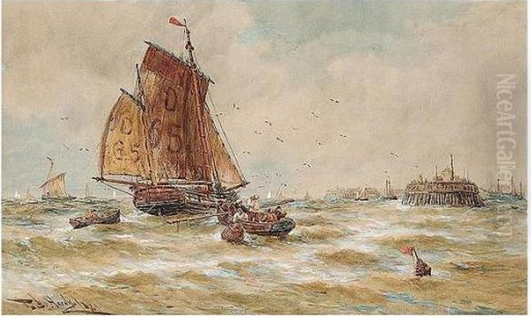 The Solent Oil Painting by Thomas Bush Hardy