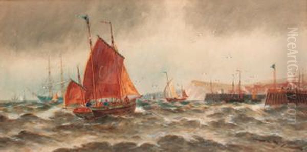 Running Into Calais Oil Painting by Thomas Bush Hardy