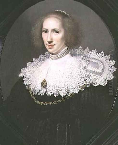 Amalia van Solms 1602-75 2 Oil Painting by Michiel Jansz. van Miereveld