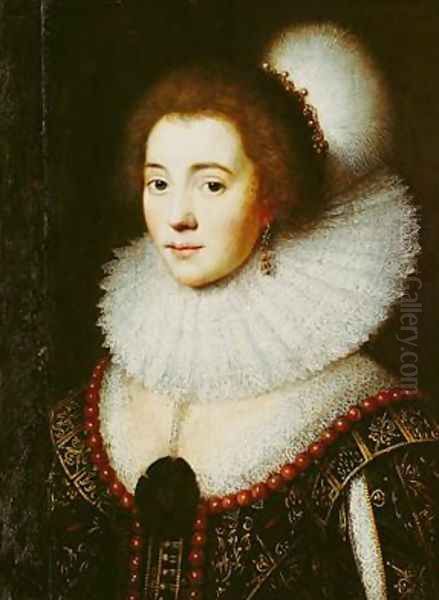 Amalia van Solms 1602-75 Oil Painting by Michiel Jansz. van Miereveld