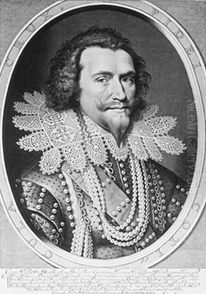 Portrait of George Villiers 1st Duke of Buckingham 1592-1628 Oil Painting by Michiel Jansz. van Miereveld