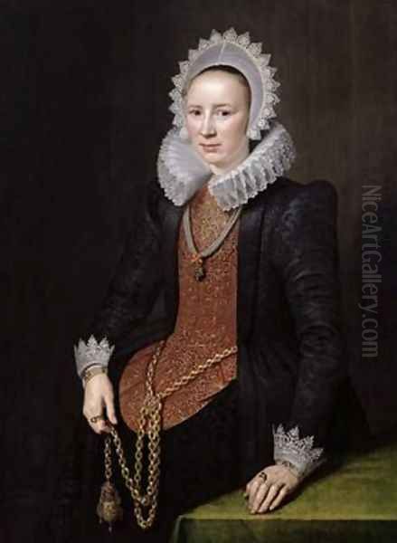 Portrait of a Lady aged 29 1615 Oil Painting by Michiel Jansz. van Miereveld