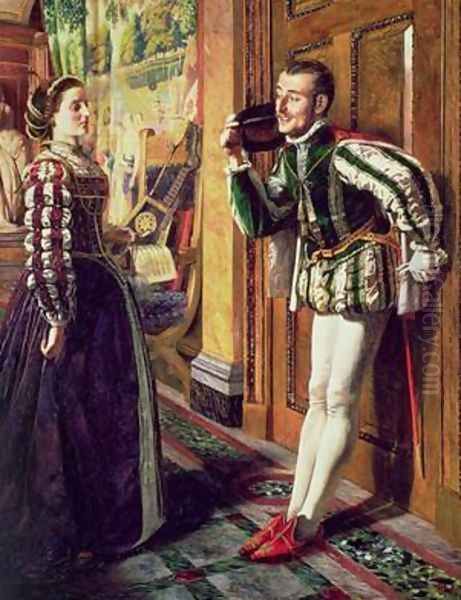 The Taming of the Shrew Katherine and Petruchio 1855 Oil Painting by Robert Braithwaite Martineau