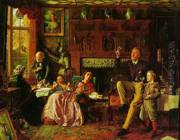 The Last Day in the Old Home Oil Painting by Robert Braithwaite Martineau