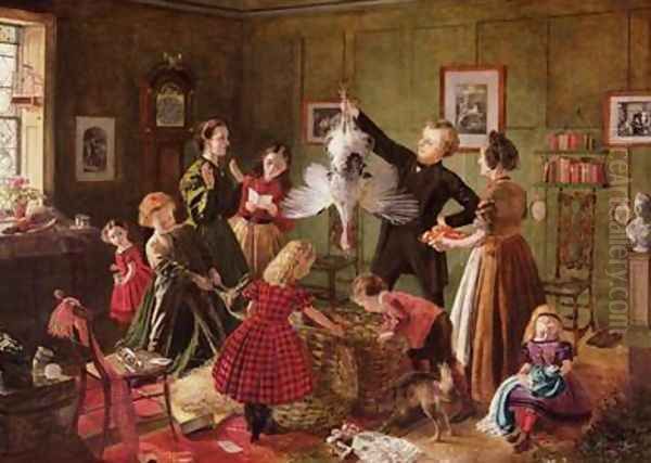 The Christmas Hamper Oil Painting by Robert Braithwaite Martineau