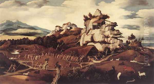 West Indian Landscape c. 1540 Oil Painting by Jan Mostaert