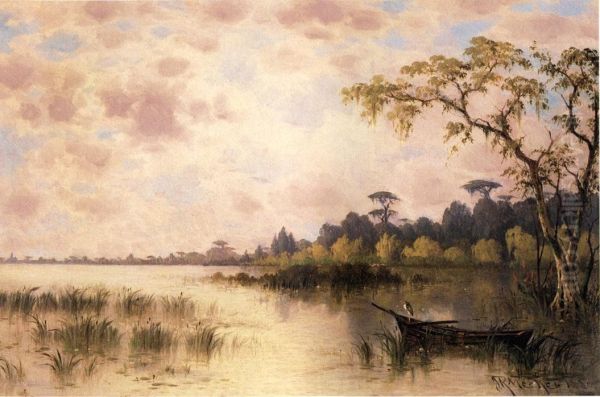 Bayou Landscape I Oil Painting by Joseph Rusling Meeker