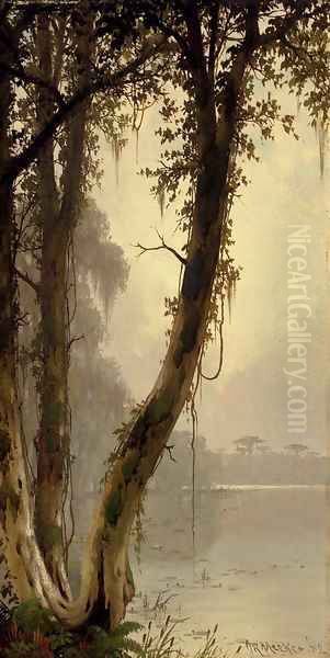 Bayou Lafourche, Louisiana Oil Painting by Joseph Rusling Meeker