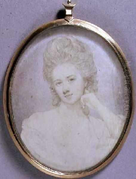 Portrait Miniature of Georgiana Duchess of Devonshire 1775 Oil Painting by Jeremiah Meyer