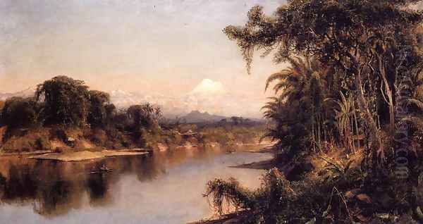 South American Landscape Oil Painting by Louis Remy Mignot