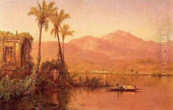 River Scene, Ecuador Oil Painting by Louis Remy Mignot