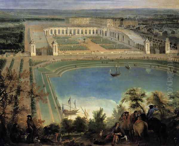 View of the Orangerie (detail) 1688-90 Oil Painting by Jean-Baptiste Martin (Des Batailles)