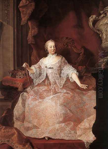 Empress Maria Theresa Oil Painting by Martin van, II Meytens