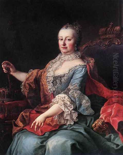 Queen Maria Theresia (2) 1750s Oil Painting by Martin van, II Meytens