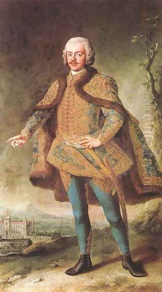 Portrait of Dénes Bánffy c. 1750 Oil Painting by Martin van, II Meytens