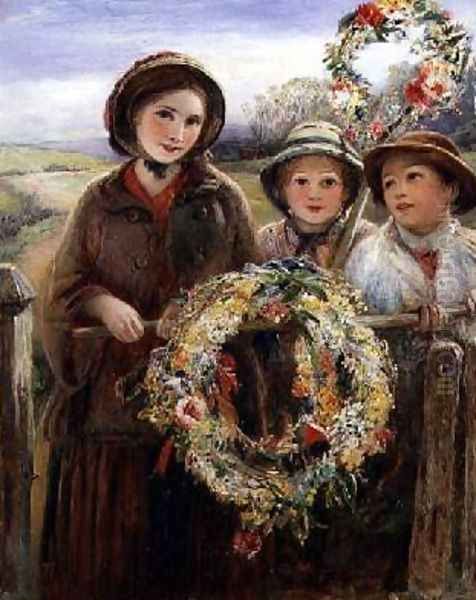 May Day Garlands Oil Painting by Thomas Falcon Marshall