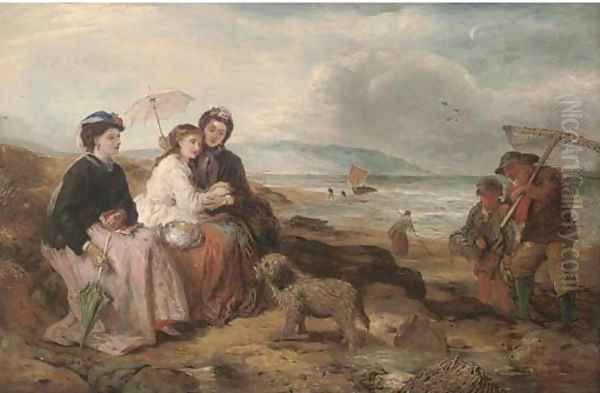 At the seaside Oil Painting by Thomas Falcon Marshall