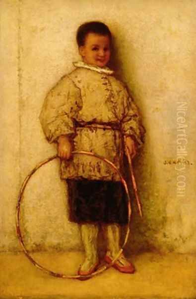 The Boy with a Hoop 1863 Oil Painting by Matthijs Maris