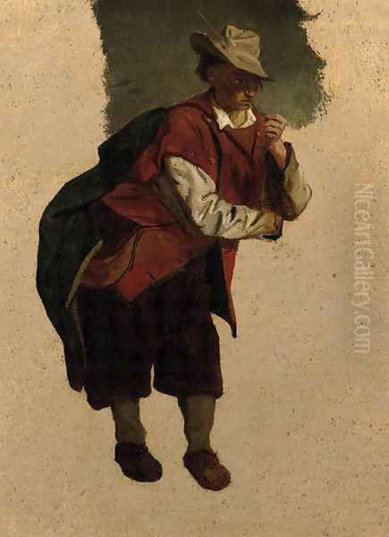 A man in historical costume - a study Oil Painting by Matthijs Maris