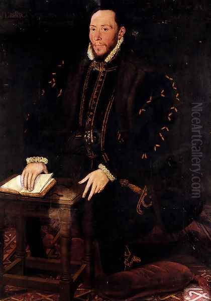 Portrait Of The Blessed Thomas Percy, 7th Earl Of Northumberland (1528-1570) Oil Painting by Steven van der Meulen