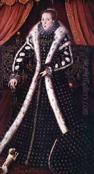 Frances Sidney Countess of Sussex 1565 Oil Painting by Steven van der Meulen